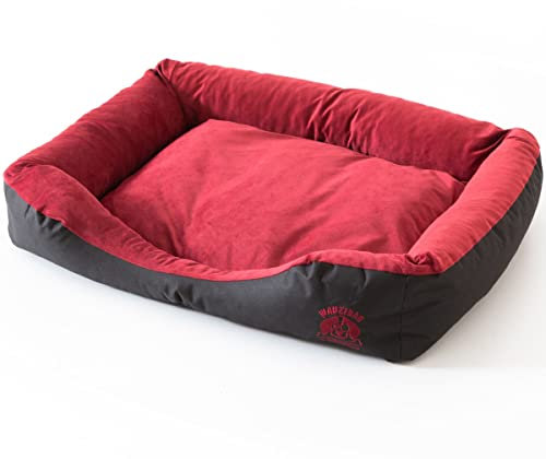 minify Wauzibar Hundebetten in 3 Größen und 5 tollen Farbkombinationen (M, Schwarz/Rot)