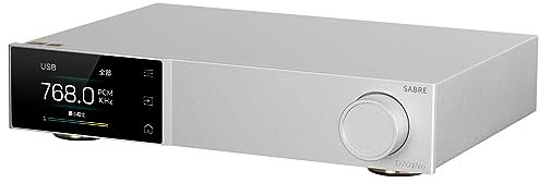 TOPPING D70PRO SABRE DAC ES9039SPRO XU316 Bluetooth 5.1 LDAC Aurora Ul Farbdisplay Cinch- und XLR-Ausgang HiFi-Decoder mit Fernbedienung Silber