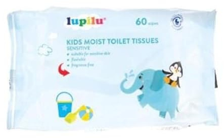12x Lupilu Toilet Training Wipes Sensitive 60 Pack