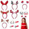 DOWNDRIFT Rentier Haarreif,12 Stück Faschingskostüme Damen Haarreif,Haarreif Rentier,Karneval Reh Kostüm Accessoires Damem Karneval Rentier Kostüm Stirnbänder,Karneval Kopfschmuck für Erwachsene