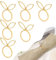 6 Stück Oster Hasen Serviettenringe, Goldene Hasenohr Serviettenringe Halter aus Metall Serviettenringe Niedliche Osterserviettenschnalle Esstischdekoration für Osteressen, Hochzeiten, Partys