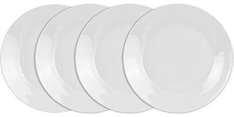 Möbel Jack Speiseteller - Weiß - Porzellan - Ø 24 cm - 4er Set
