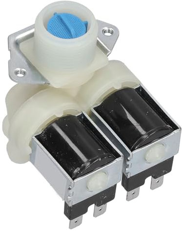 Waschmaschinen-Wassereinlassventil, Universal-Waschmaschinen-Wassereinlassventil-Ersatz für Waschmaschinen-Ersatz, Magnet-Doppelkopfventil-Waschmaschinenzubehör