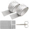 CYZBL 2 Rolls Window Screen Repair Tape 4.8CMx2M, Mosquito Net Tape with Repair Stickers and scissor, Self-Adhesive Fiberglass Mesh Tape, Insect Screen Repair for Curtain and Fences