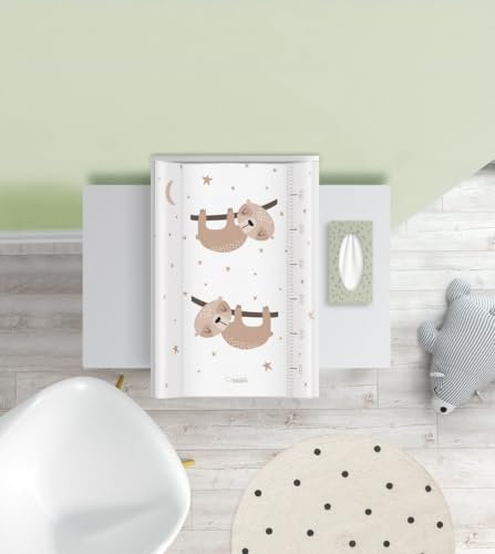 Baby Wickelauflage mit Verstärkung 70 x 47 cm Faúltier - Wickelplatte für Babybett - Wickelaufsatz und Bettumrandung - Changing Mat Zubehör