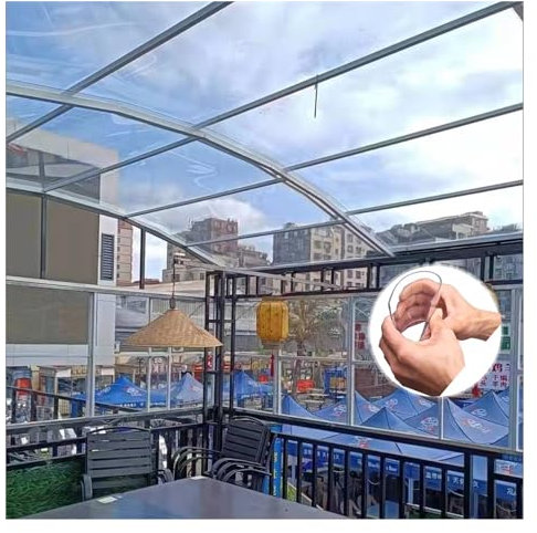 AFGZQ Transparente Polycarbonat-Dachplatten, 1mm Gewächshaus-Kunststoffpaneele, Regen- und Uv-Schutz, for Gewächshaus Pergola Carport Überdachung(4 x 3.3ft)