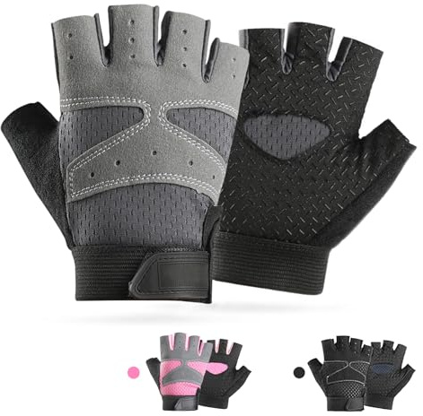 CubePlug Gants de cyclisme antidérapants demi-doigts - Paume rembourrée pour enfants unisexes - Idéal pour l'équitation, le VTT, le sport, la randonnée, l'escalade et la gym (gris fumé, taille S)