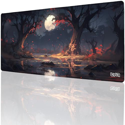 Tilt Schreibtischunterlage 90x40 cm Gaming Mauspad XXL | Rutschfester Mousepad Groß für Schreibtisch und PC Gadgets | Wasserdichter Desk Mat (Northern Swamps)