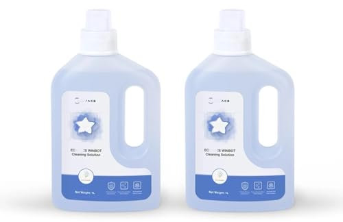 MVVZYWLY Multi Surface Cleaning Solution 1l - Bluebell Scented Cleaning Solution - Kompatibel Mit Ecovacs Winbot - Fensterreiniger(Blue 2pc)