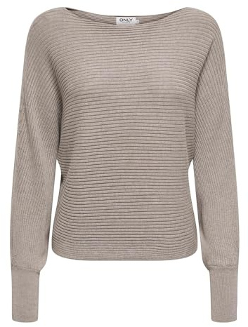 ONLY Damen Onladaline L/S Short Pullo KNT Noos Strickpullover Mit U-Boot-Ausschnitt 15226298 ,Satellite ,L