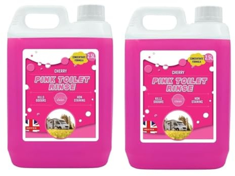 Unibos | 2 X Pink Chemical Motor Home & Caravan WC Toilet Rinse Cleaner | Biodegradable Formaldehyde Free Cleaning Formulation | Disinfectant & Cleaner | Odour Control -Fresh Fragrance (2)