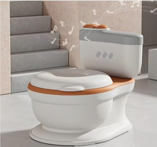 Pot Bébé toilette avec son de chasse d'eau, toilette d'apprentissage pour enfant de 1-4 ans, 0-20 kg, nettoyable facile.