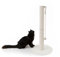 LucyBalu® PAPERPOLE Katzen Kratzsäule freistehend aus Papierseil | Kleiner Katzenkratzbaum | Kratzstamm für Katzen | Kratzturm | Kratzmöbel für Katzen | Katzen Kratzmöglichkeit | Katzenbaum | weiß
