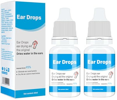 Ear Drops for Swimmers Ear,20 ML×2 Swimmers Ear Drying Drops Adult Ear a-Che Drops Earache Drops for Clogged Ears Firming Face Swimmer's Ear Wax Removal Kit,Adult Ear Drops Earache Drops