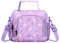 VASCHY Bolsa Termica Infantil, Bolsa Almuerzo Grande para Niño Niña Bolsa Porta Alimentos con Correa de Hombro Desmontable Bolsa Merienda Nevera Infantil para Picnic Colegio Viaje, Morado Unicornio