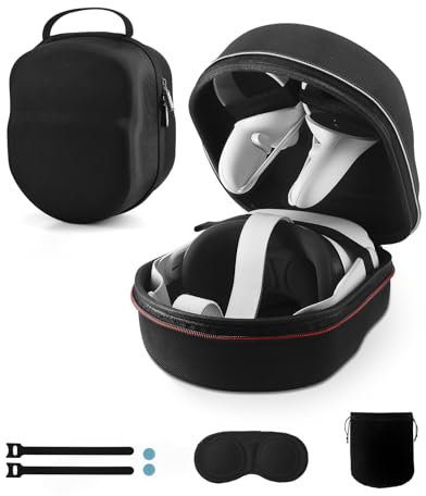 VORI Case for Meta Quest 3/Quest 3S/Oculus Quest 2 Accessories/Vision Pro/Pico 4, Fit Official Original, with Len Protector, Portable Hard Carrying Case for Meta Quest