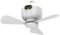 Sctecoau Ventilador de Techo de Viento Grande Recargable por USB, Aspas Extraíbles, Lámpara de Noche, Iluminación, Ventilador Doméstico para Exteriores con Capacidad de 8000mAh