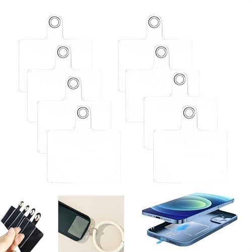 Lanières Transparentes pour Téléphone Portable - Lot de 8 avec Anneau, Pendentif Multifonction Étanche pour Smartphones, Accessoire Pratique et Sécurisé