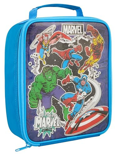 Marvel Offbeat Lunch Bag, Polyester, Blue