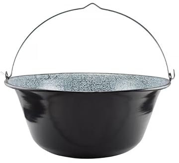 Perfect Home Pentola tradizionale ungherese per gulasch, 10 l, in acciaio smaltato, nero
