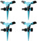 Lot de 4 arroseurs rotatifs à 360 degrés, système d'arrosage automatique de jardin, système d'irrigation de pelouse en plastique pour arrosage et irrigation en plein air