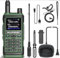 Walkie-talkie UV-17 per esterni, autoguidato, civile, ad alta potenza, a lunga distanza, portatile, FM, LED, ampio schermo a colori, radio FM UV a doppio segmento con torcia elettrica a luce forte,
