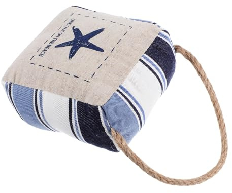 CLISPEED Decorative Weighted Door Stopper Heavy Duty Nautical Fabric Door Stops for Indoor Bedroom Bathroom Boys and Girls Floor Protector Anti-Collision Feature