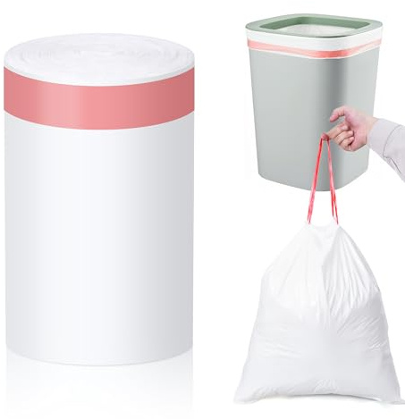 MakMeFre 100 Sacs Poubelles 30L 50x60cm Résistants Avec Liens Coulissants | Sacs poubelle de cuisine hauts renforcés et étanches