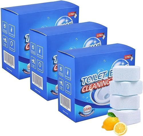 WC Reiniger Extra Stark, 12 Stück WC-Reinigungstabletten Toilettenreiniger Urinsteinentferner Stark, Kalkentferner Dusche Stark Putzmittel für Glanz und Frischen Duftchaum