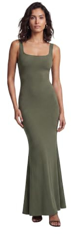 creamy fabrics Sommerkleid Damen Lang Gerippt, Figurbetontes Maxikleid | Ärmelloses Design mit zeitloser Silhouette und modernem Schnitt
