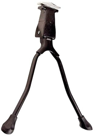 cyclingcolors Fahrradständer Mittelständer für 26, 27,5 und 28 Fahrräder, Doppelständer, schwarzes Aluminium, M10-Schraubbefestigung
