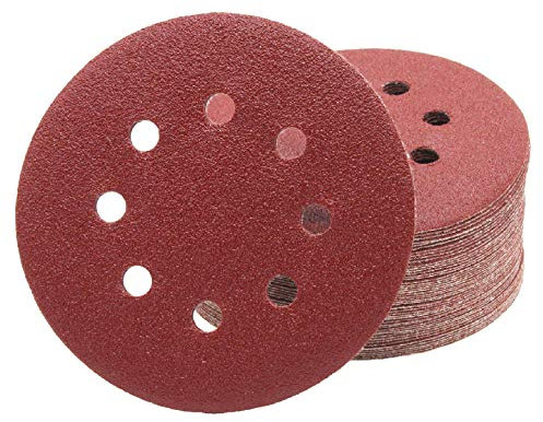 Professional Sanding Discs | 50pcs | 8-Hole | Ø125mm | Grit 240 | Compatible with Orbital Sanders | Abrasive Paper | Grinding Pads