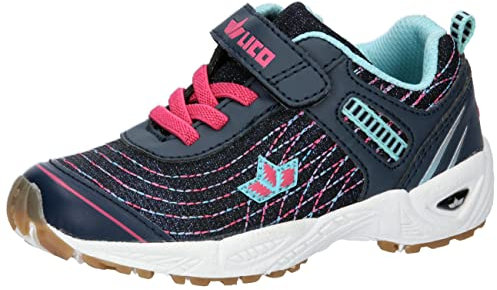 Lico Unisex Kinder Barney Vs Sneaker, Marine Pink Türkis, 38 EU