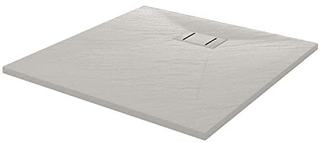 Bac à douche 90x90x2,6 CM Carré Blanc Effet Pierre mod. Blend