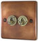 G&H CTC382-AB Standard Plate Tarnished Copper 2 Gang 1 or 2 Way Toggle Light Switch