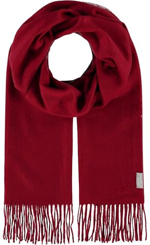 FRAAS Kaschmir Schal 42 x 190 cm - Stola aus 100% reinem Kaschmir für Damen - einfarbige Stola - Wärmend und Hautfreundlich Rot
