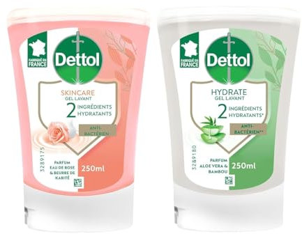 Pack No Touch Recharges Savon Liquide - Eau de Rose & Beurre de Karité + Aloe Vera & Bambou - 2x250ml