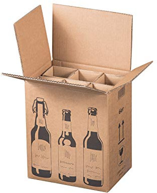 Flaschenversandkarton Bierkarton für 6 Bierflaschen (PTZ Zertifikat - DHL) (5)