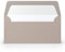 PAPERADO 50 Briefumschläge DIN lang/DL - Taupe gerippt Hell-Braun Schlamm - 100 g/m² Kuvert ohne Fenster 22 x 11 cm - Umschläge mit Nassklebung gerader Klappe