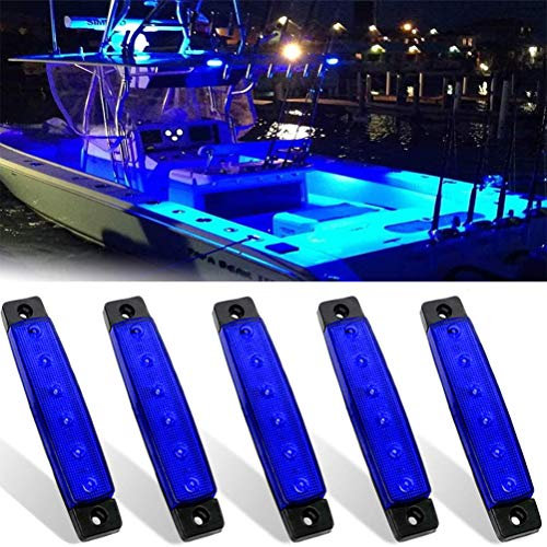 BSTEle Boot Navigationslichter 5PCS 12V wasserdichte Kajak Lichter LED Bootslicht für Schiffskajakfahren