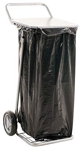 Müllsackwagen mit Deckel für 125 Ltr. Müllsäcke, Traglast: 50 kg - lichtgrau