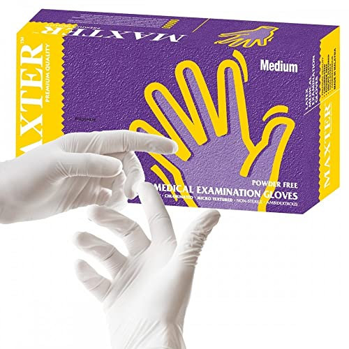 Gant Latex non poudré Blanc 4grs boite de 100 - taille L