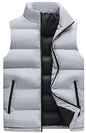 Men Autumn Winter Waistcoat Vest Jacket Top Coat Zipper Outwear Overcoat B XXL