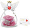 Ewige Rose Engel Geschenke für Mama, Infinity Rose im Glas Engel Figur Blume Geschenke für Frauen, Geburtstagsgeschenk für Frauen Oma Geschenk Freundin Geschenke zum Geburtstag Weihnachten Muttertag