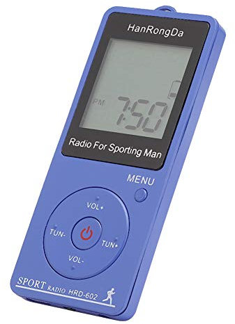 Am/FM Sport Mini Radio, Mini-Sports Radio Pantalla Digital con Función de Podómetro para Correr, Caminar, Trotar.