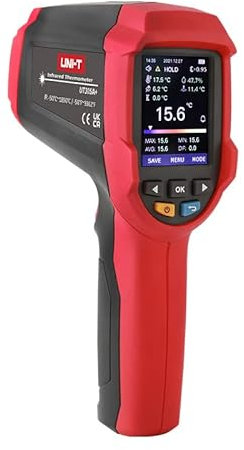 UNI-T UT305A+/UT305C+ Color Screen Rechargeable High Temperature Non-contact Laser Infrared Thermometer/Range -50°C~2200°C (UT305A+)