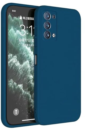Topme Cover per OPPO Reno6 Pro 5G (6.55 Inches) Custodia Case, Protezione Della Pelle Della Custodia in Silicone Tpu - Blu zaffiro