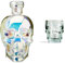Crystal Head Vodka Aurora, 70 cl & Kikkerland KKGL06 Verres à Alcool (Verre à shot) Forme de Tête de Mort Lot de 4