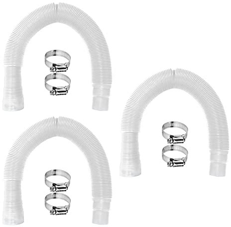 ZYWUOY Tubo de Repuesto para Piscina, 3 Piezas, para Manguera de Accesorios para Intex de 32 mm, Herramientas de Piscina para Bomba/Filtro/Tubo Calentador