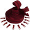 Aerzetix - C62662x5-C62831x10 - Kit di Cerniera Lampo Spirale 5m N°5 Colore: Rosso Scuro + 10 cursori N°5 Non bloccabile Colore: Rosso Scuro - in Nylon/Metallo - merceria